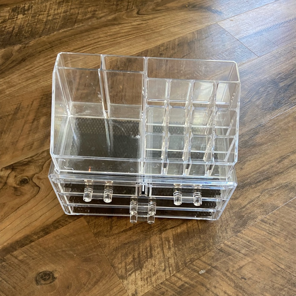 Clear Make Up Organizer Storage Drawer Set